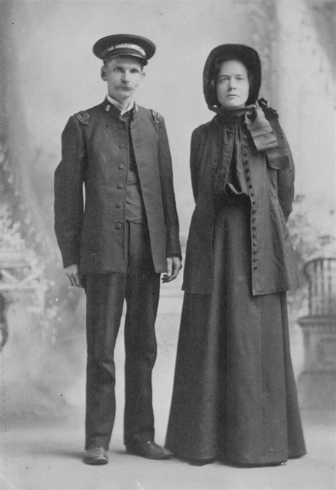 This is my grandparent's wedding picture, 1890. Dressed in their Salvation Army uniforms ...