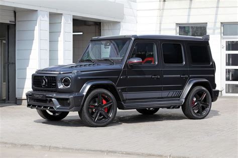 TopCar Inferno Matte Black Mercedes-AMG G63 Front Left Side Angle View. | Used mercedes benz ...