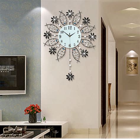 Swing Art Living Room Wall Clock Modern Design Quartz Silent Designer Wall Clocks Wandklok ...