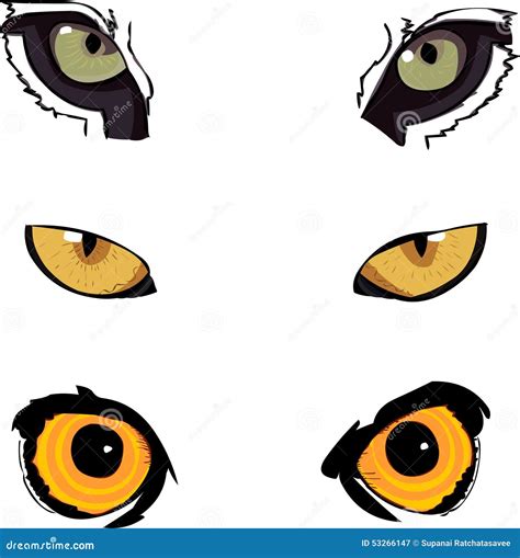 Ojos animales ilustración del vector. Ilustración de deporte - 53266147