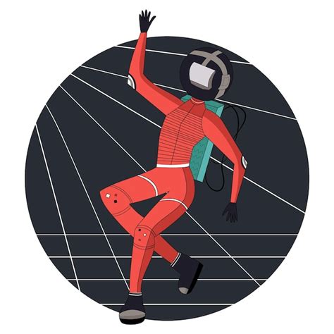 Premium Vector | Floating man in space. concept of space exploration. modern vector illustration ...