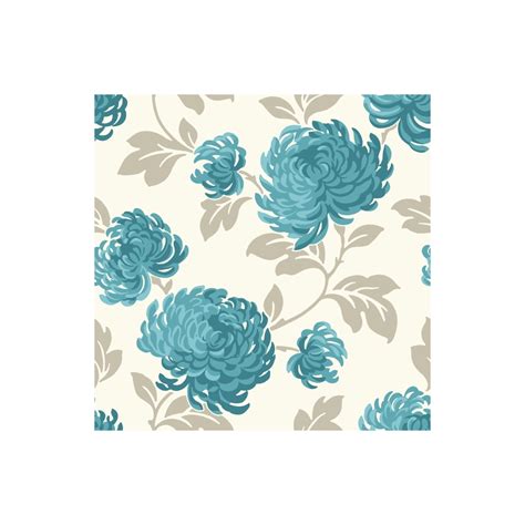 🔥 Free download Home Shop By Style Floral Teal and White Bloom Floral ...