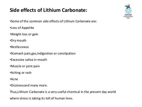 Lithium Carbonate Manufacturer - Axiomcorporate