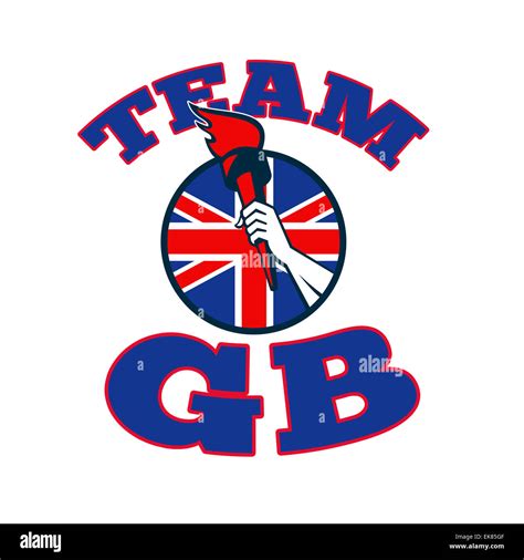 Team GB Hand Holding Torch Great Britain Flag Stock Photo - Alamy