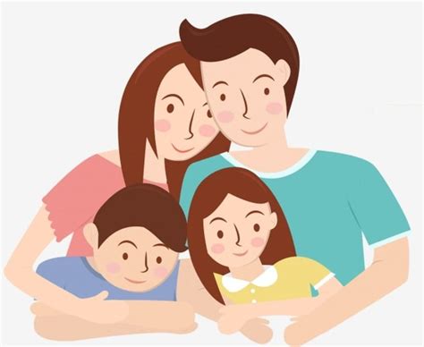 Happy Family Cartoon PNG Picture, Cartoon Hand Drawn Happy Family ...