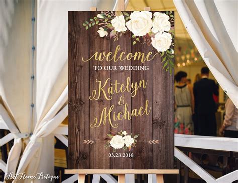 Welcome Wedding Sign Rustic Welcome Wedding Sign Welcome to - Etsy