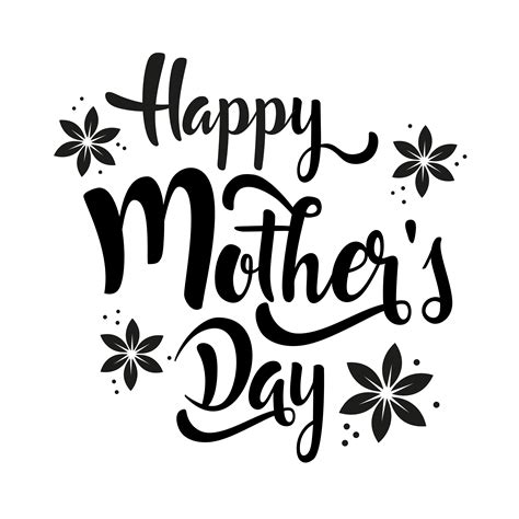 Happy Mother's Day lettering whit flowers. 336137 Vector Art at Vecteezy