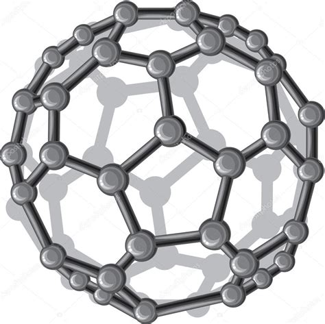 Molecular structure of the C60 buckyball — Stock Vector © Tribaliumivanka #26761855