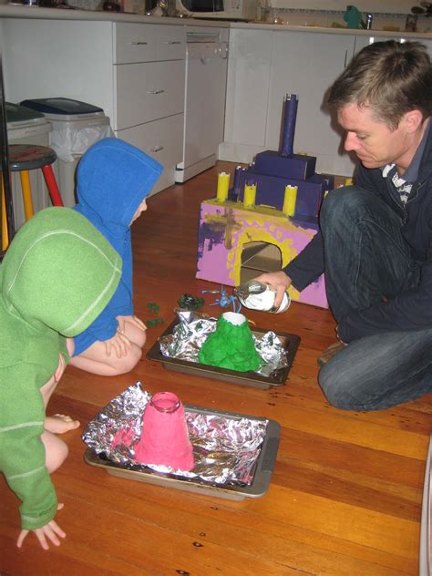 Crafty little people: Erupting playdough volcano