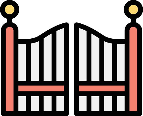 Gate Vector Icon Design Illustration 21678607 Vector Art at Vecteezy