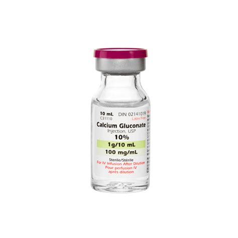 Calcium Gluconate 1gm 10ml Vial – SBH Medical | Worthington Community ...