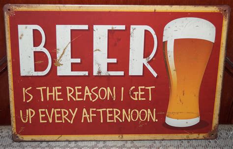 BEER Vintage Style Poster Retro Metal Tin Signs Art Wall Plaque Bar ...