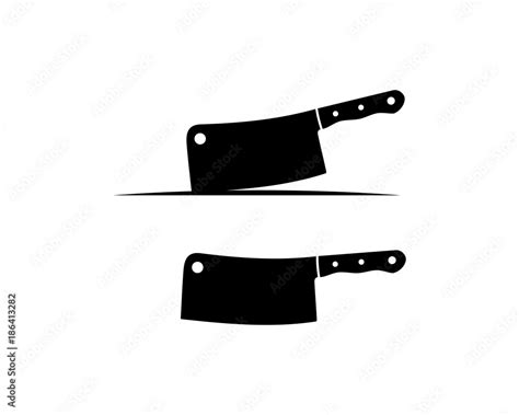 Black Carving Knife - Meat Knife for Chef on the Kitchen Illustration ...