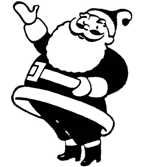 Santa Christmas Clip Art Black And White Clip Art Library | The Best ...