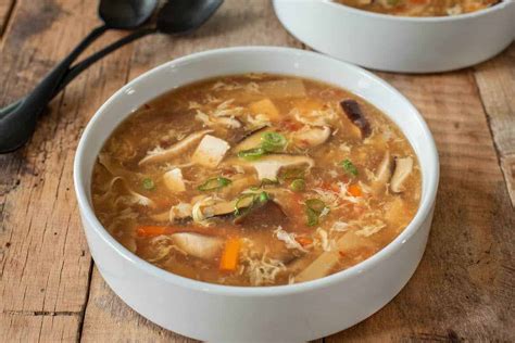 Vegetarian Chinese Hot and Sour Soup - Culinary Ginger