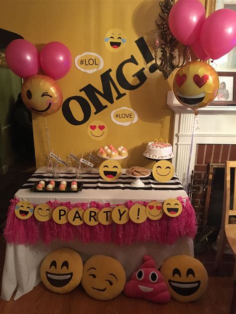 Pin by Patricia Antoine on Emoji Birthday Party | Emoji birthday, Emoji birthday party, 12th ...