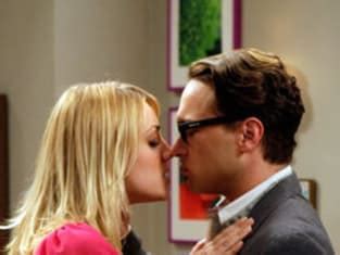 Leonard and Penny About to Kiss - TV Fanatic