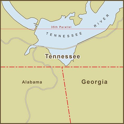 A Map of the Georgia / Tennessee Border Dispute Over Water Rights — am proehl