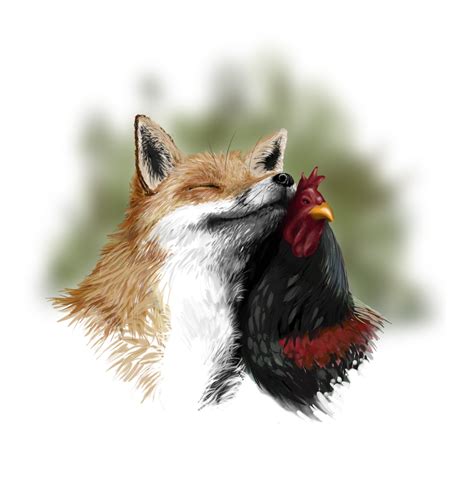 ArtStation - fox and chicken