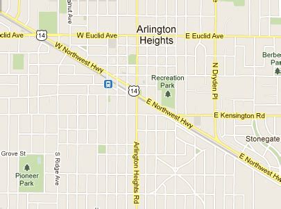 Map of Arlington Heights, IL. | Arlington, Arlington heights, Map