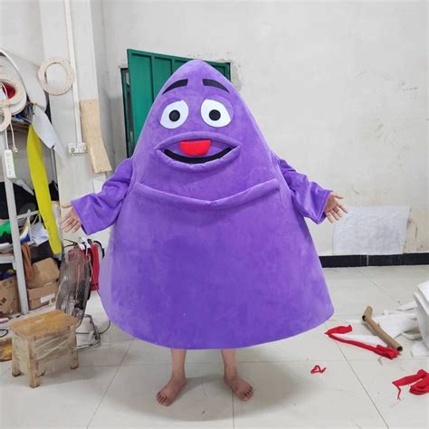 Furrymascot™ Purple Grimace Ghost Monster Animie Fancy Dress Birthday Cosplay Costume Handmade ...