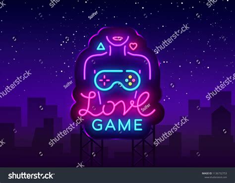 Video Games Vector Conceptual Logo Love Stock Vector (Royalty Free ...