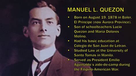 Biography Of Manuel L Quezon