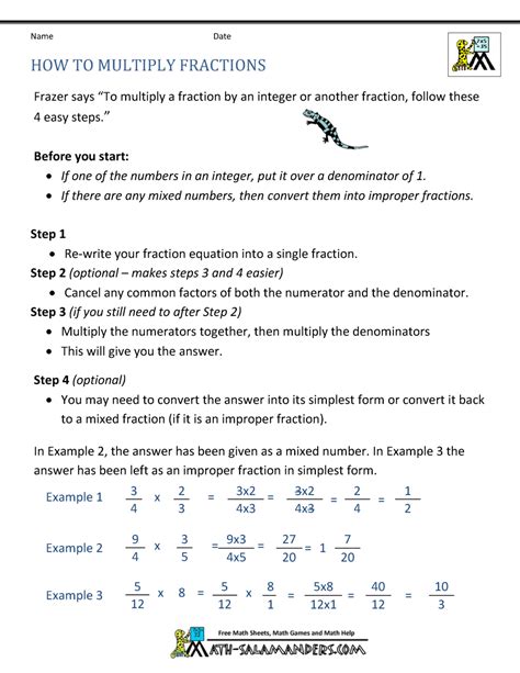 Multiplying Fractions