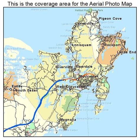 Aerial Photography Map of Gloucester, MA Massachusetts