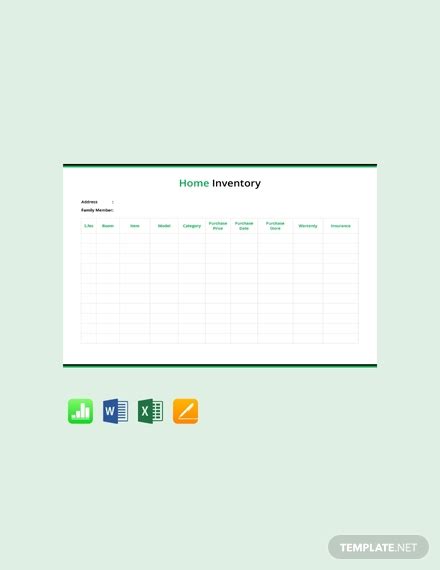 Home Inventory - 9+ Examples, Format, Pdf