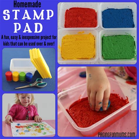 Homemade Stamp Pads for kids