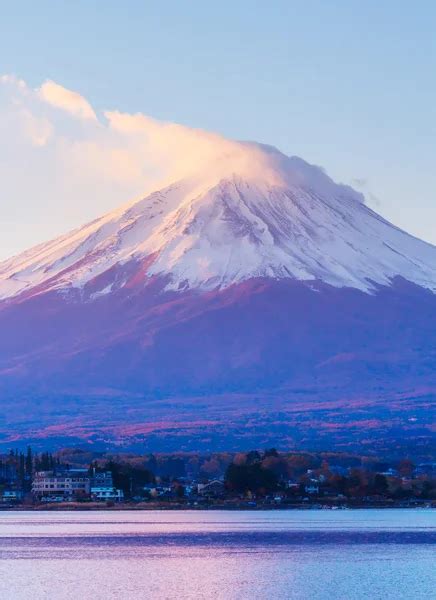 Mount Fuji. Fujiyama. Aerial view with cityspace surreal shot. J ...