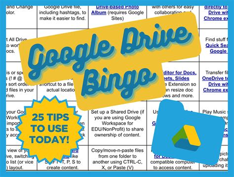 Google Drive Bingo: Explore 25 Google Drive Tips • TechNotes Blog