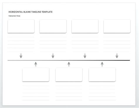 Free Blank Timeline Templates For Resumes Word Horizontal Template ...