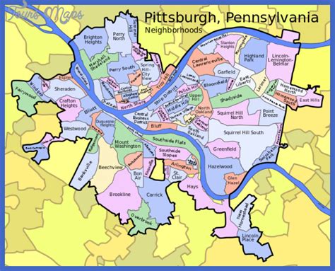 Pittsburgh Map - ToursMaps.com