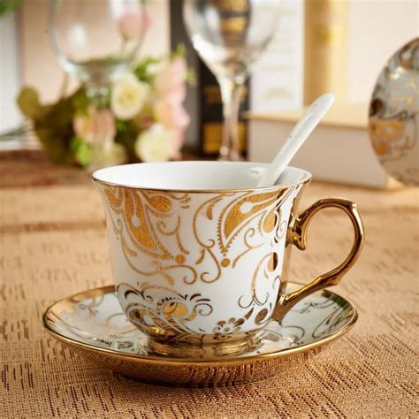 Royal Bone China British Tea Cup Luxurious Ceramic Coffee Cups And Mugs Elegant Coffee Cups ...