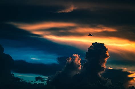 Aerial photography of plane above clouds HD wallpaper | Wallpaper Flare