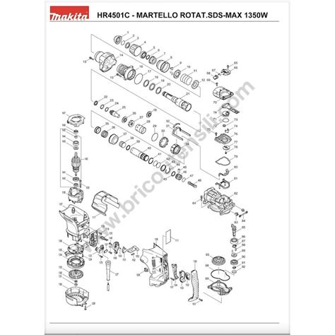 Makita Spare Parts for Rotary Hammer 45 mm HR4501C