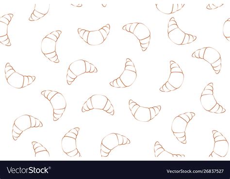 Croissant seamless pattern Royalty Free Vector Image