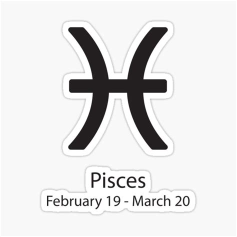 "Zodiac sign Pisces February 19 - March 20" Sticker for Sale by AdiBud ...