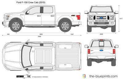 Ford F-150 Crew Cab vector drawing | Ford, Ford f150 crew cab, Extended cab