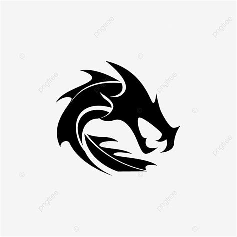 Dragon Logo Silhouette PNG Images, Dragon Logo Vector Illustration ...