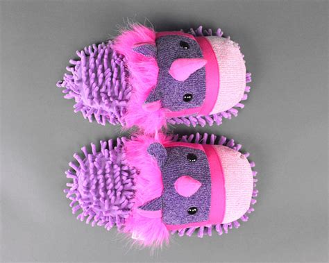 Fuzzy Unicorn Slippers :: Novelty Slippers