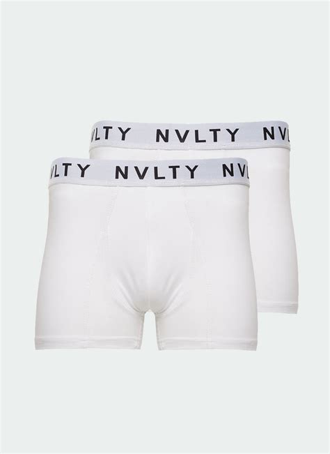 2 Pack Logo Boxer Briefs - White – N V L T Y