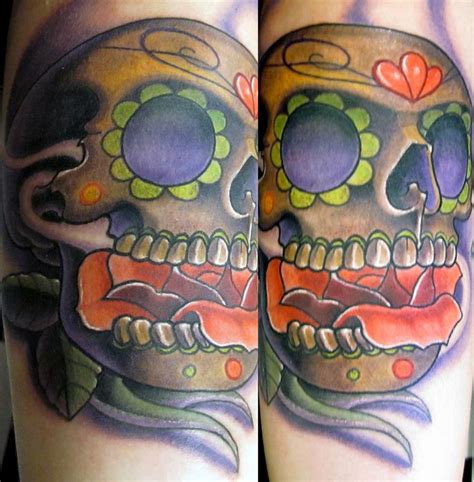 day of the dead skull by Trent Edwards : Tattoos