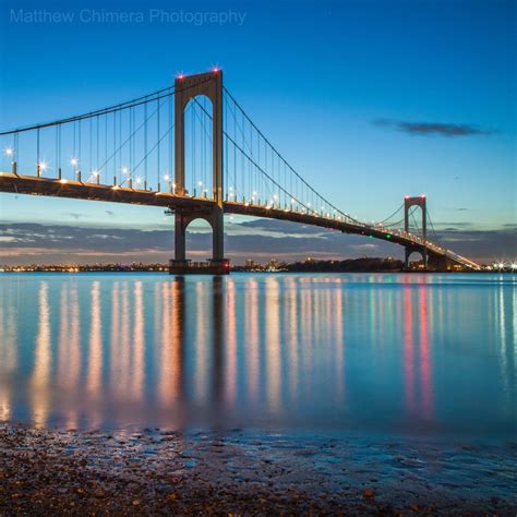 Bronx Whitestone Bridge Queens Skyline at Night Bronx | Etsy