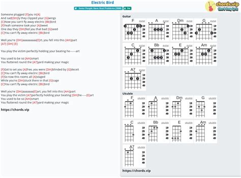 Chord: Electric Bird - tab, song lyric, sheet, guitar, ukulele | chords.vip