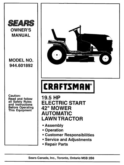 craftsman lt1000 manuals - Schema Digital