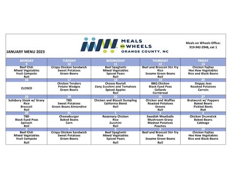 Meals On Wheels Menu January 2024 - Trixi Herminia