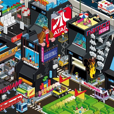 40 Beautiful 8-Bit Artworks | Pixel art, Pixel art characters, Isometric art